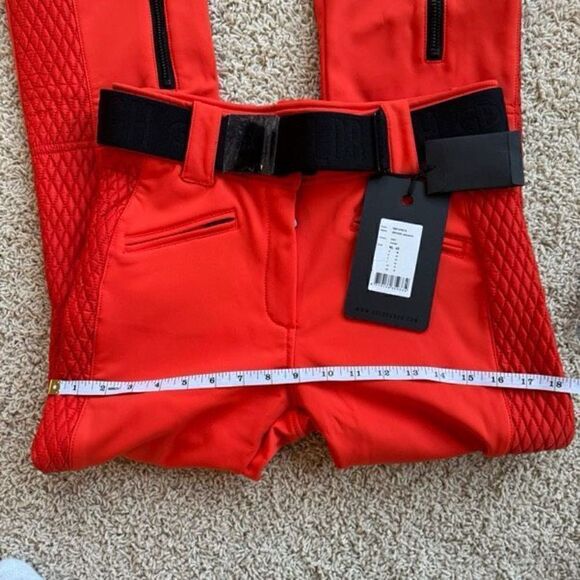 GOLDBERGH pippa Brooke belted quilted flared ski pants Orange US 10 NWT - Picture 5 of 7
